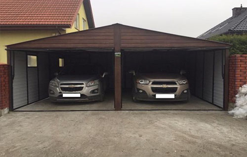 Металлический гараж на 2 авто 